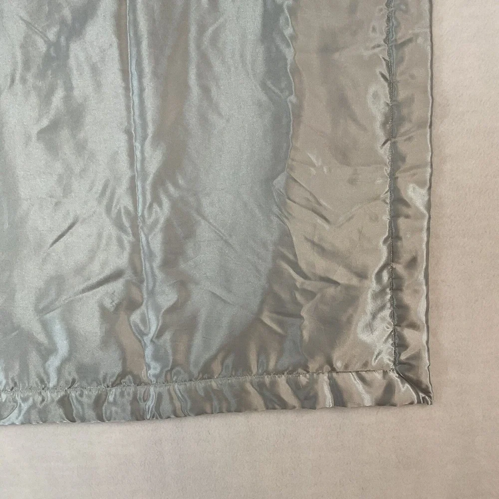 Mudpie Gray Baby Blanket Soft Plush Satin Back Receiving Security Lovey Mud Pie